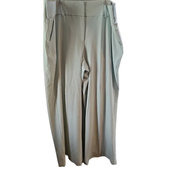 Lane Bryant mint green Perfect Drape Signature Fit High-Rise Wide Leg Pant sz 22 - Picture 6 of 7